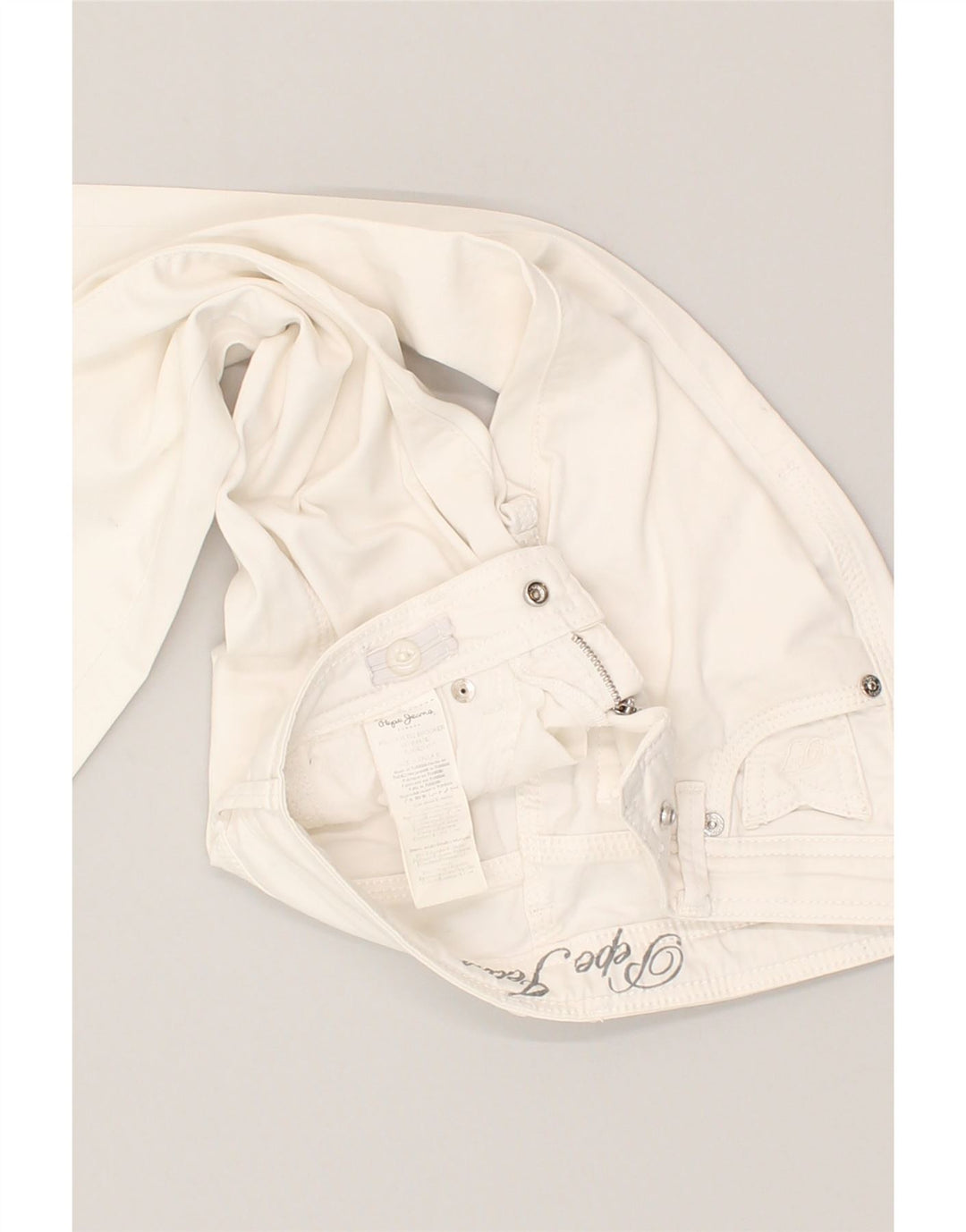 PEPE JEANS Girls Slim Jeans 5-6 Years W22 L21  White Cotton | Vintage PEPE Jeans | Thrift | Second-Hand PEPE Jeans | Used Clothing | Messina Hembry 