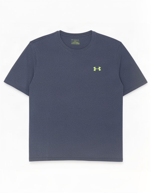 Under Armour Mens Heat Gear T-Shirt Top Large Navy Blue