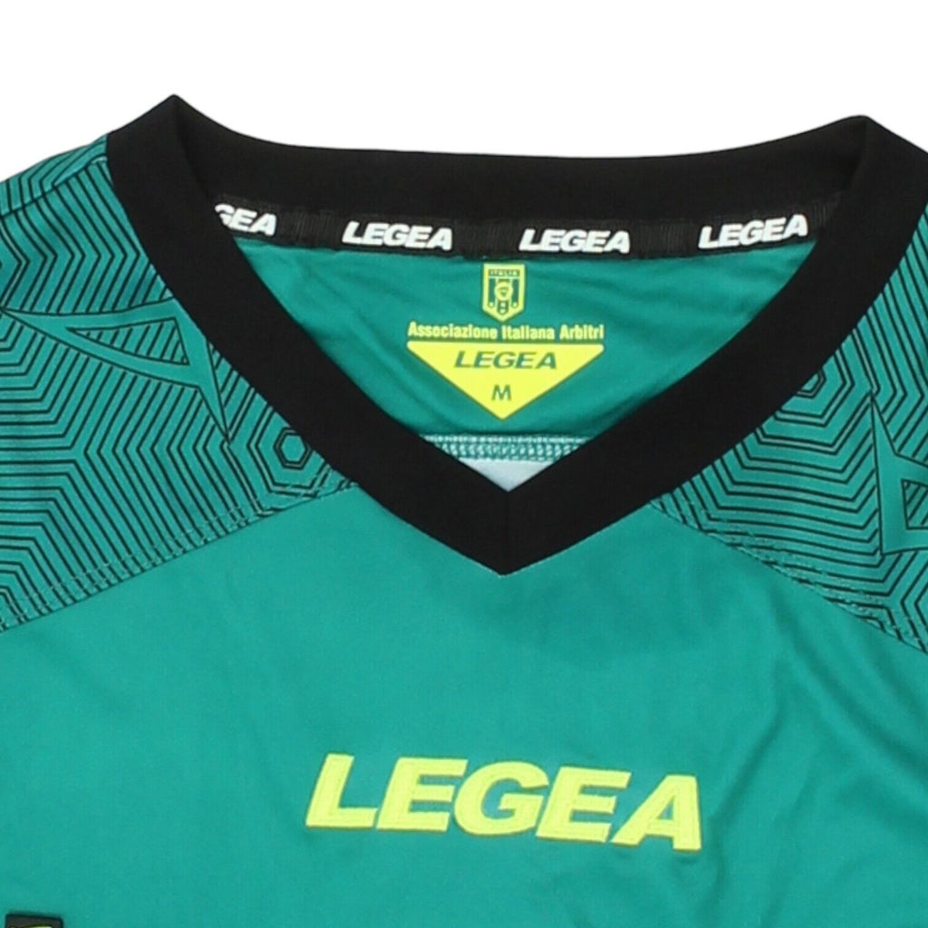 Italian Referee Mens Green Long Sleeve Legea Shirt | Vintage Sportswear VTG | Vintage Messina Hembry | Thrift | Second-Hand Messina Hembry | Used Clothing | Messina Hembry 