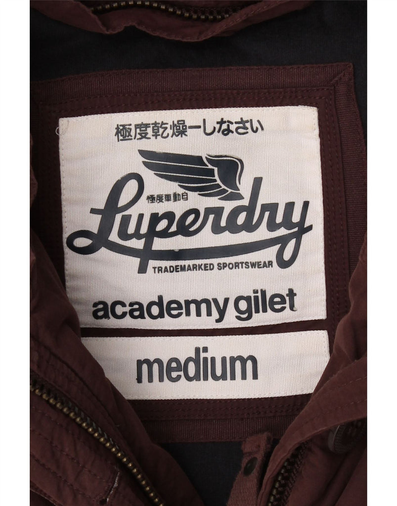 SUPERDRY Womens Padded Gilet UK 14 Medium Brown Cotton Vintage Superdry and Second-Hand Superdry from Messina Hembry 