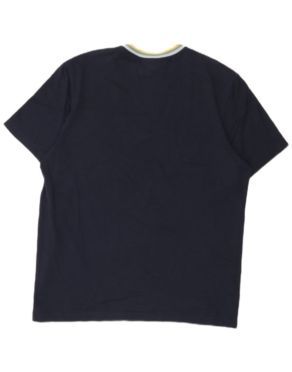 Lacoste Mens Regular Fit T-Shirt Top Size 6 XL Navy Blue Cotton