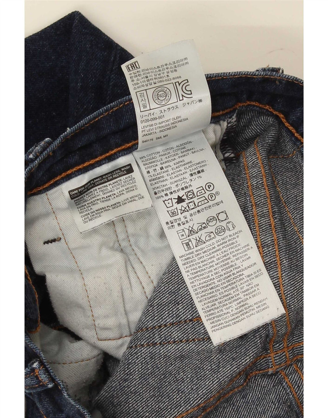 Levi's Womens Skinny Jeans W25 L32 Blue Cotton