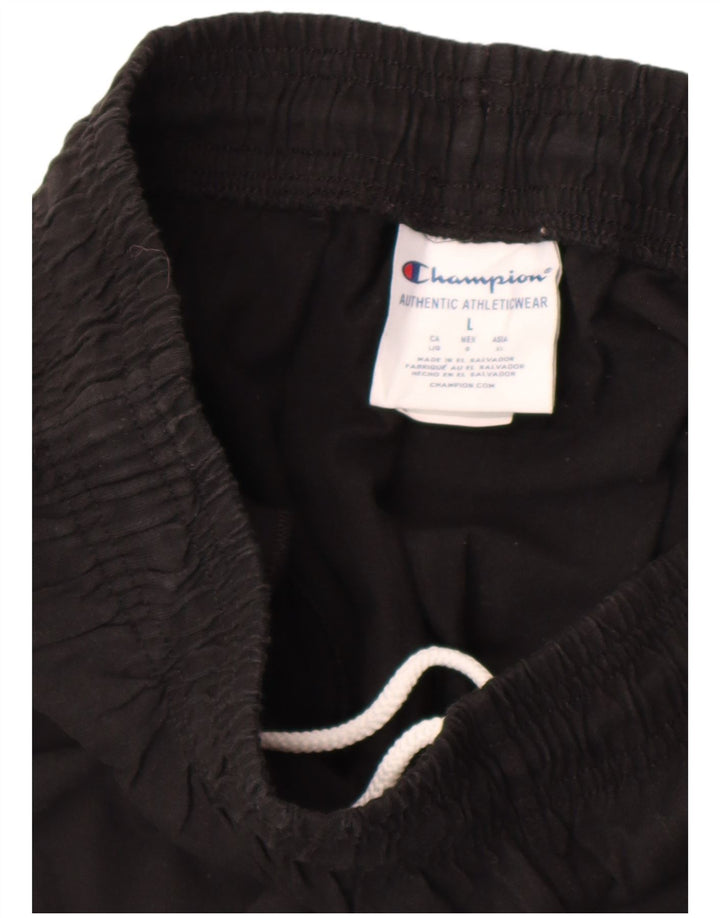 Champion Mens Tracksuit Trousers Joggers Large Black Cotton