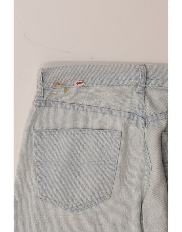 UNIFORM Womens High Rise Cropped Jeans W33 L25 Blue Cotton Vintage Uniform and Second-Hand Uniform from Messina Hembry 
