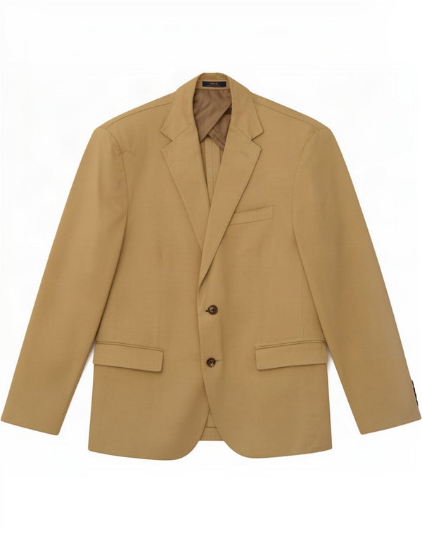 Polo Ralph Lauren Mens 2 Button Blazer Jacket UK 42 XL Beige Cotton