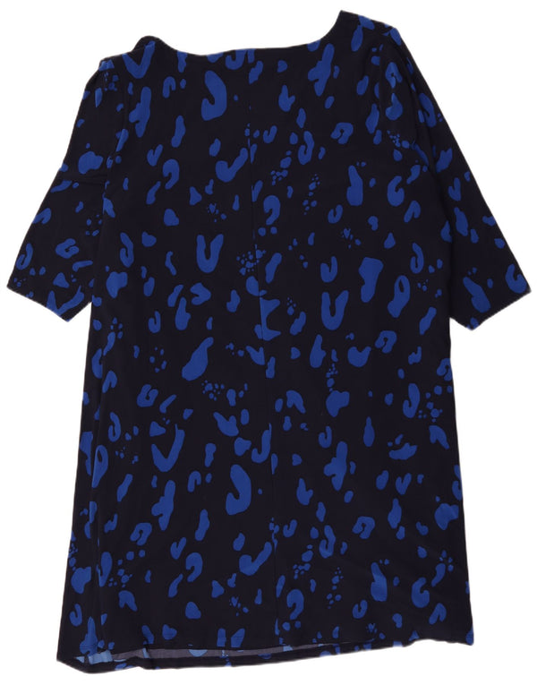 Marks & Spencer Womens Shift Dress UK 30 7XL Navy Blue Animal Print