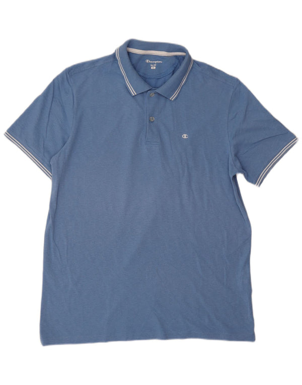 Champion Mens Easy Fit Polo Shirt XL Blue Cotton