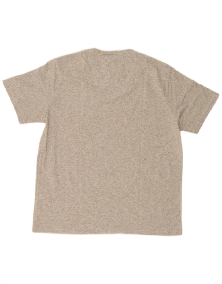 FAT FACE Mens Graphic T-Shirt Top Large Grey Flecked Cotton