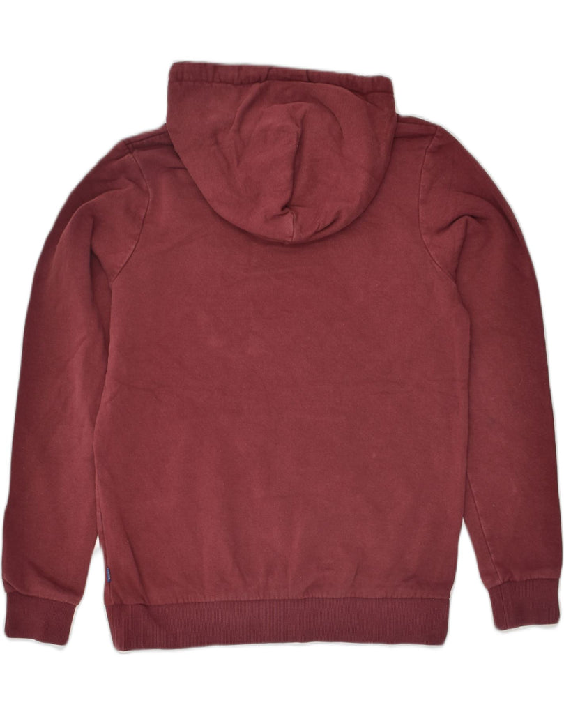 JACK & JONES Boys Graphic Hoodie Jumper 13-14 Years Burgundy Cotton | Vintage Jack & Jones | Thrift | Second-Hand Jack & Jones | Used Clothing | Messina Hembry 