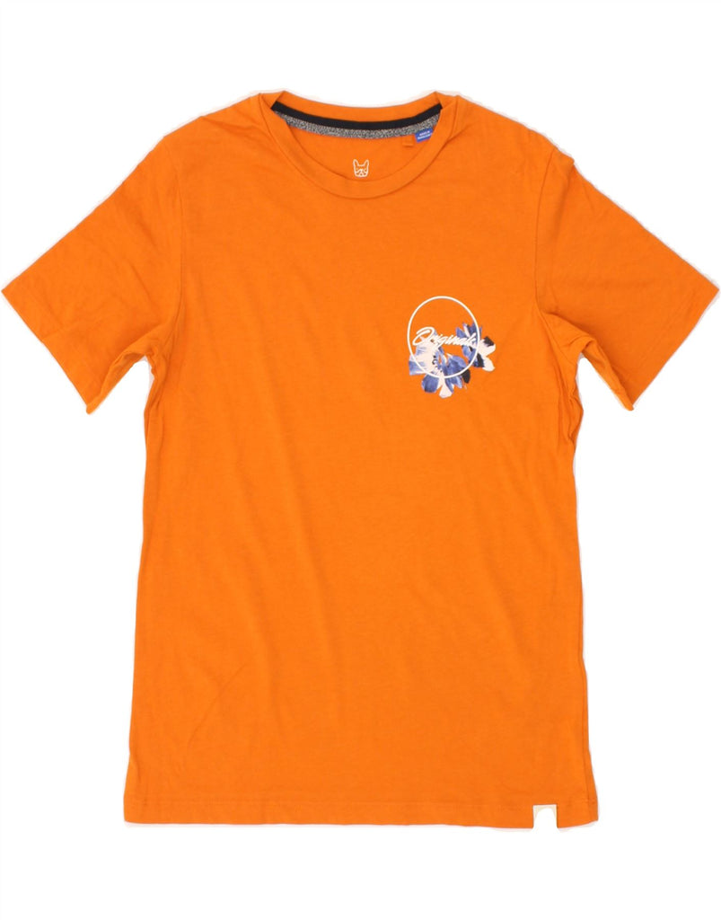 JACK & JONES Boys Graphic T-Shirt Top 11-12 Years Orange Cotton | Vintage Jack & Jones | Thrift | Second-Hand Jack & Jones | Used Clothing | Messina Hembry 