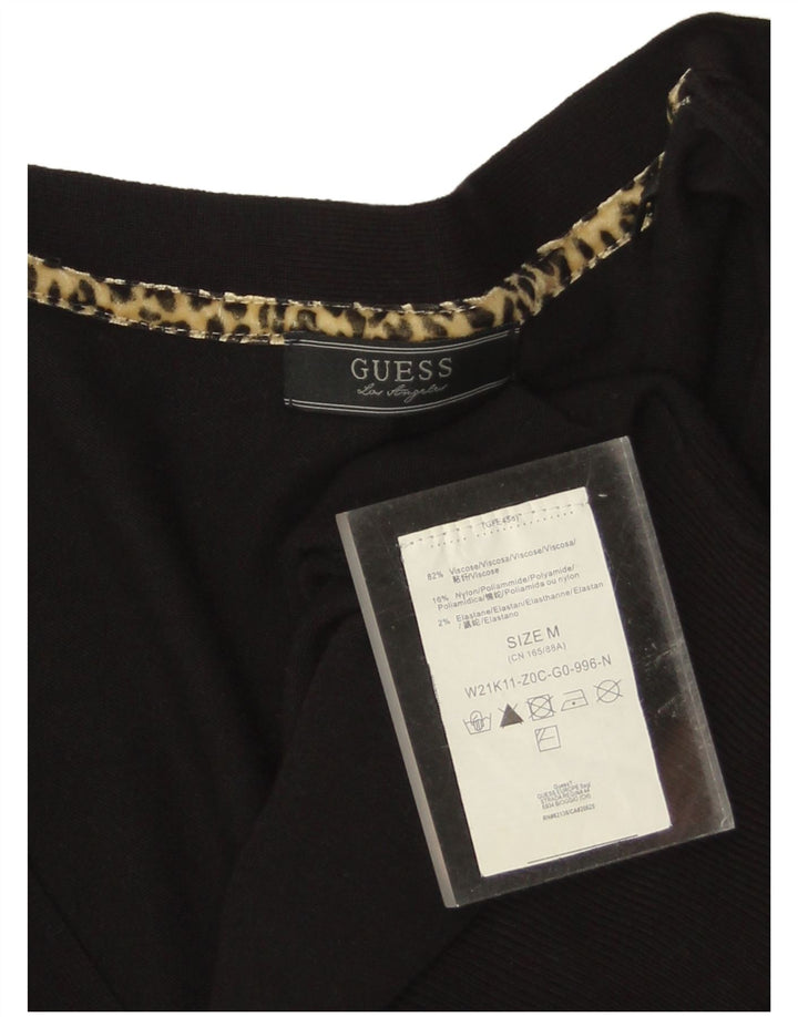 Guess Womens Jumper Dress UK 14 Medium Black Viscose