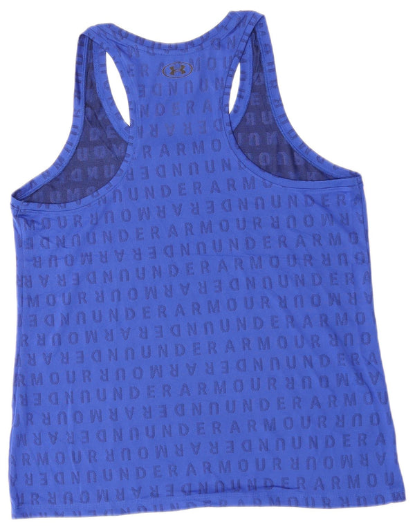 UNDER ARMOUR Womens Graphic Vest Top UK 18 XL Blue Polyester