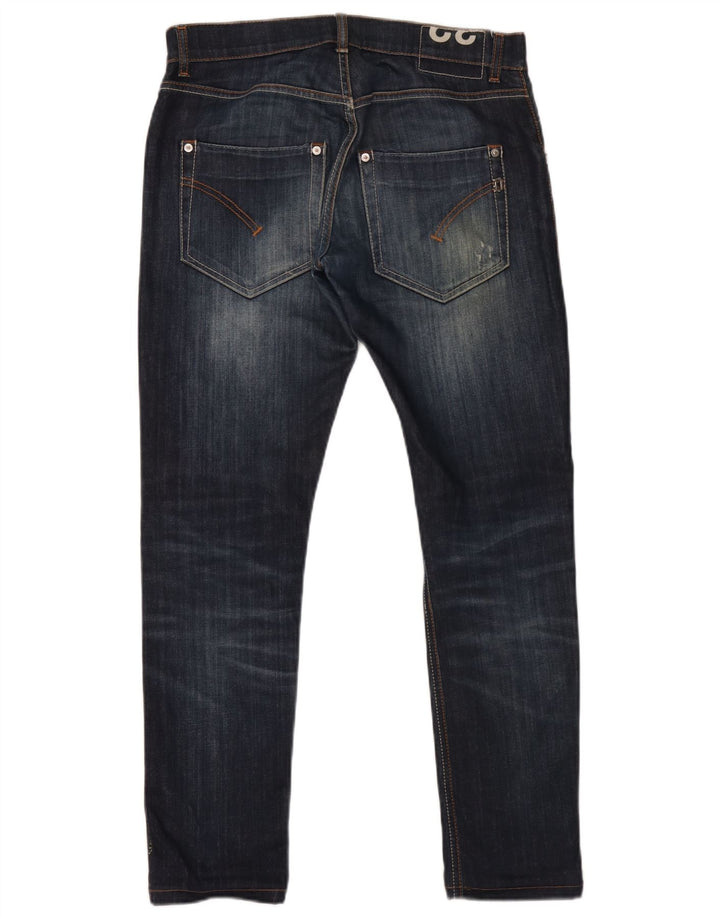 Dondup Mens Sam Skinny Jeans  W32 L29 Navy Blue Cotton