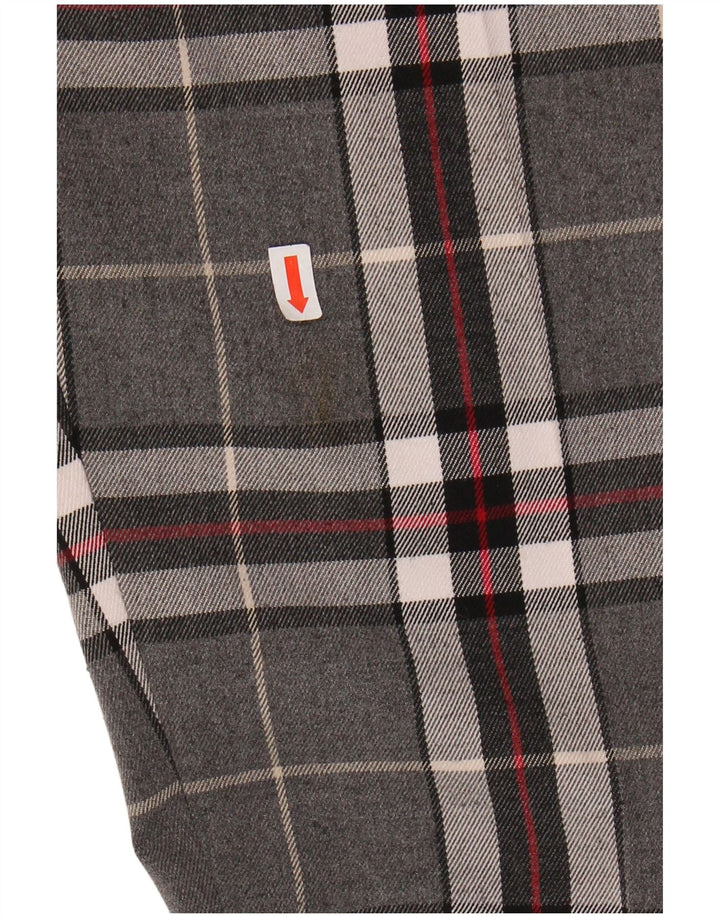 MARLBORO CLASSICS Womens Straight Casual Trousers W34 L27 Grey Check