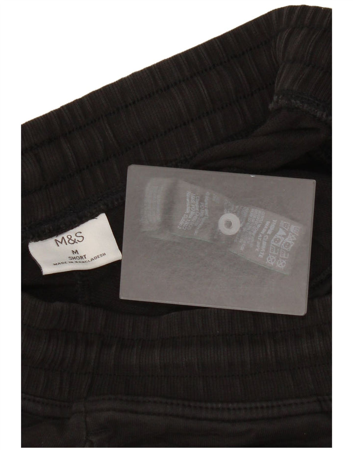 Marks & Spencer Mens Tracksuit Trousers Medium  Black Cotton