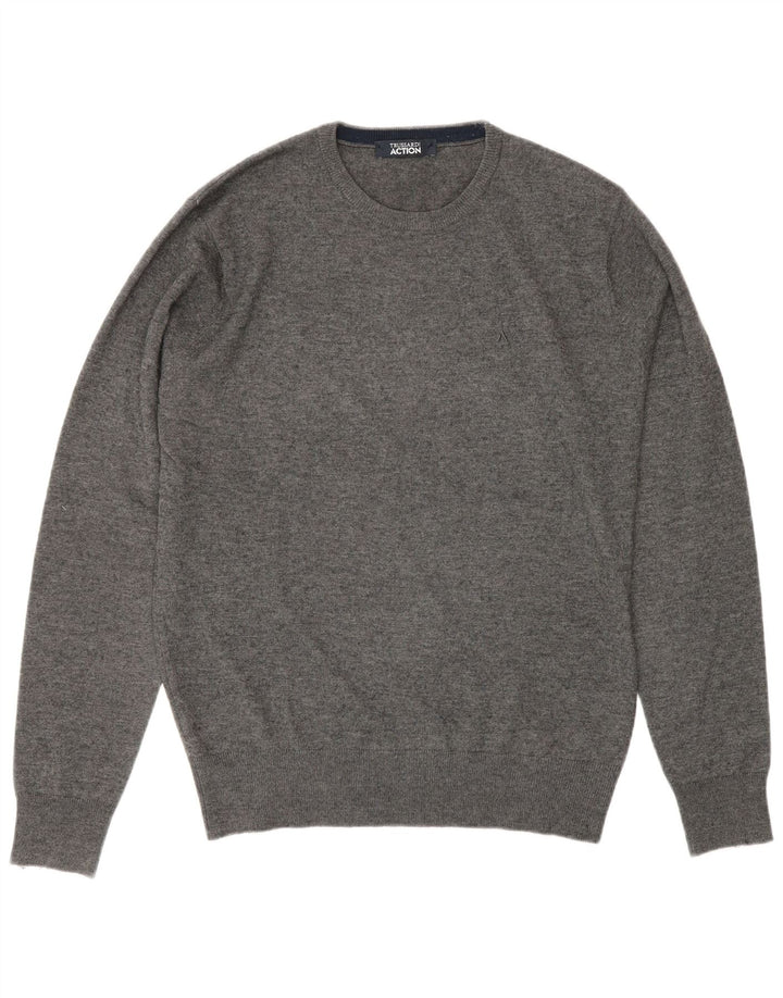 Trussardi Mens Crew Neck Jumper Sweater IT 50 Medium Grey