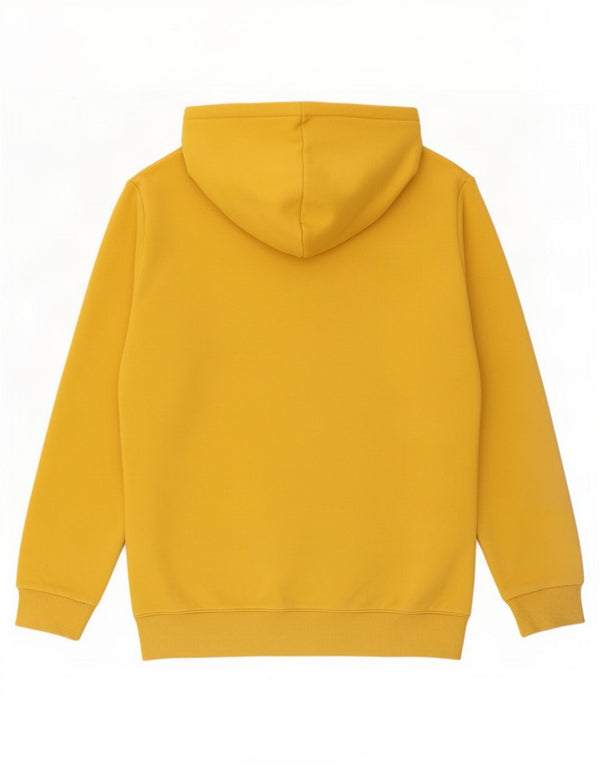 Reebok Mens Hoodie Jumper Medium Yellow Cotton