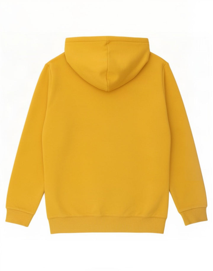 Reebok Mens Hoodie Jumper Medium Yellow Cotton