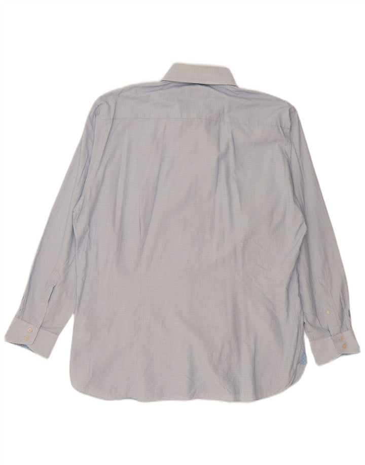 Ted Baker Mens Shirt Size 17 1/2 XL Blue Spotted Cotton