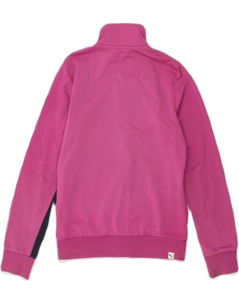 PUMA Girls Tracksuit Top Jacket 11-12 Years Large  Pink Polyester | Vintage Puma | Thrift | Second-Hand Puma | Used Clothing | Messina Hembry 