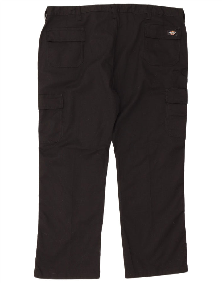 Dickies Mens Straight Cargo Trousers W46 L30 Black Polyester