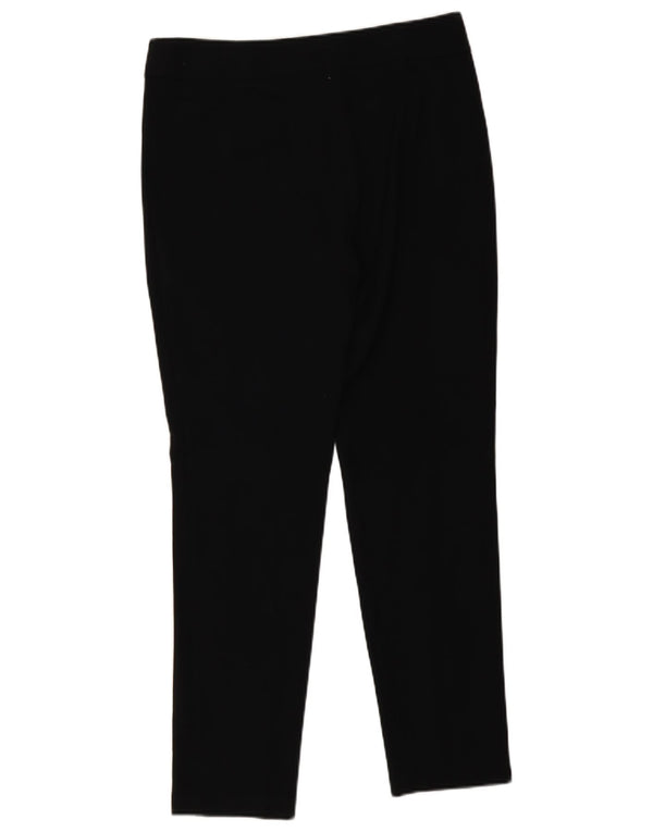 Marks & Spencer Womens Tapered Casual Trousers UK 12 Medium W32 L30 Black
