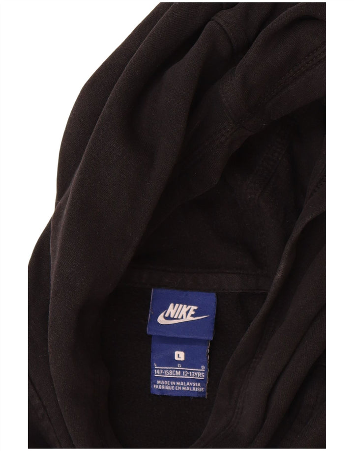 Nike Boys Hoodie Jumper 12-13 Years Large Black