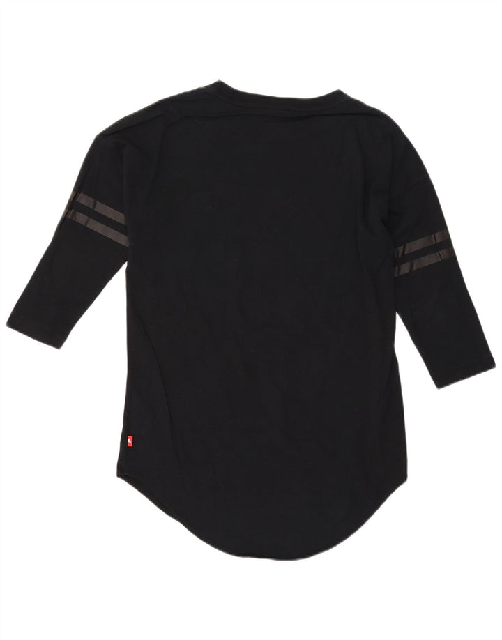Nike Mens Graphic Top 3/4 Sleeve Small Black Cotton
