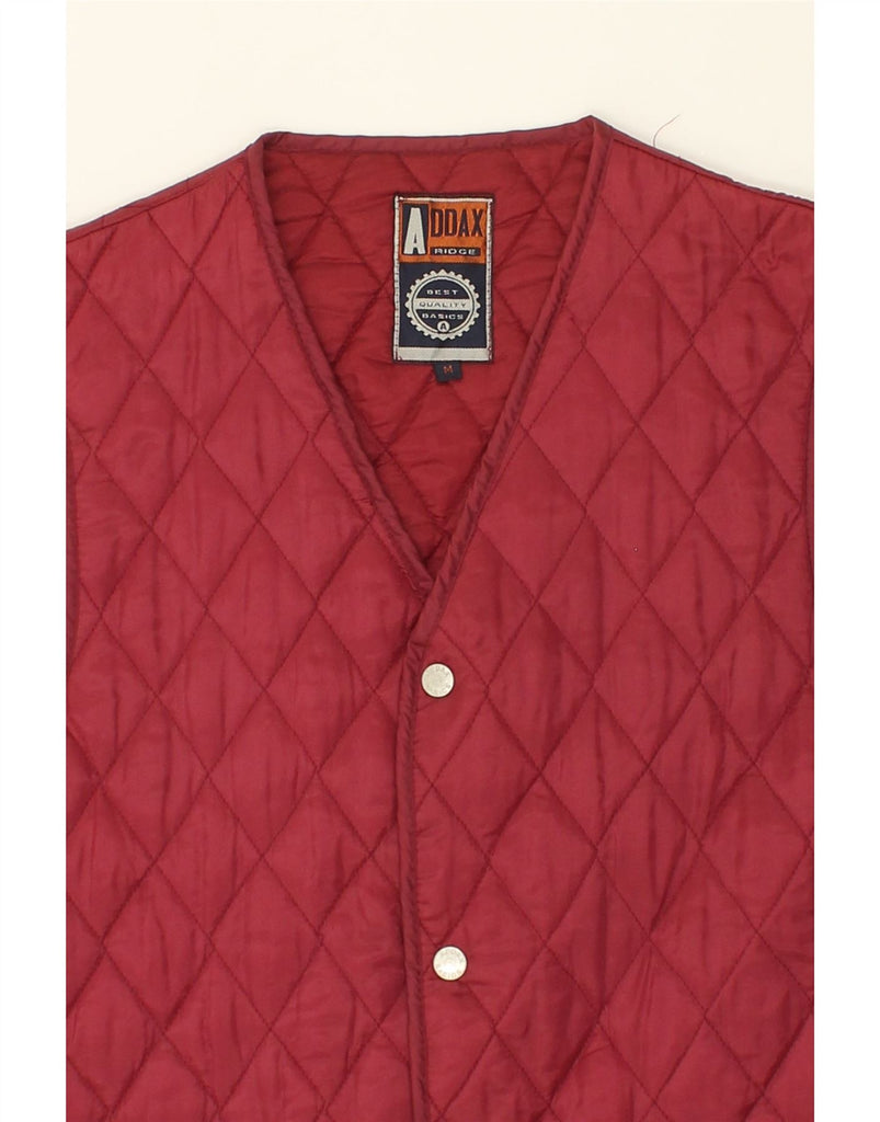 VINTAGE Mens Quilted Gilet UK 38 Medium Red Polyester | Vintage Vintage | Thrift | Second-Hand Vintage | Used Clothing | Messina Hembry 