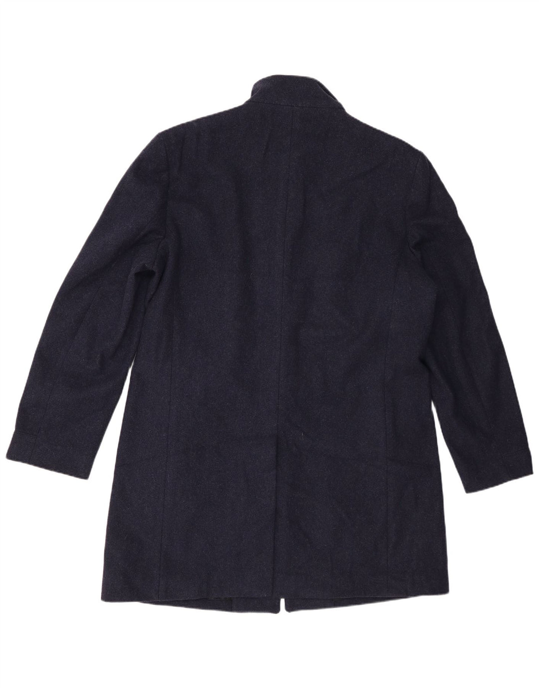 Marks & Spencer Mens Overcoat UK 42 XL Navy Blue Wool