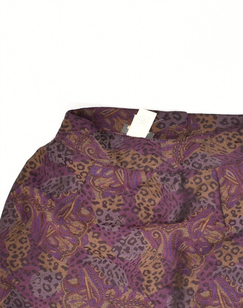 VINTAGE Womens Pencil Skirt W24 XS Purple Animal Print Wool | Vintage Vintage | Thrift | Second-Hand Vintage | Used Clothing | Messina Hembry 