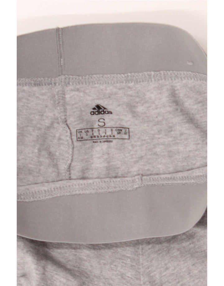 Adidas Womens Leggings UK 8/10 Small Grey