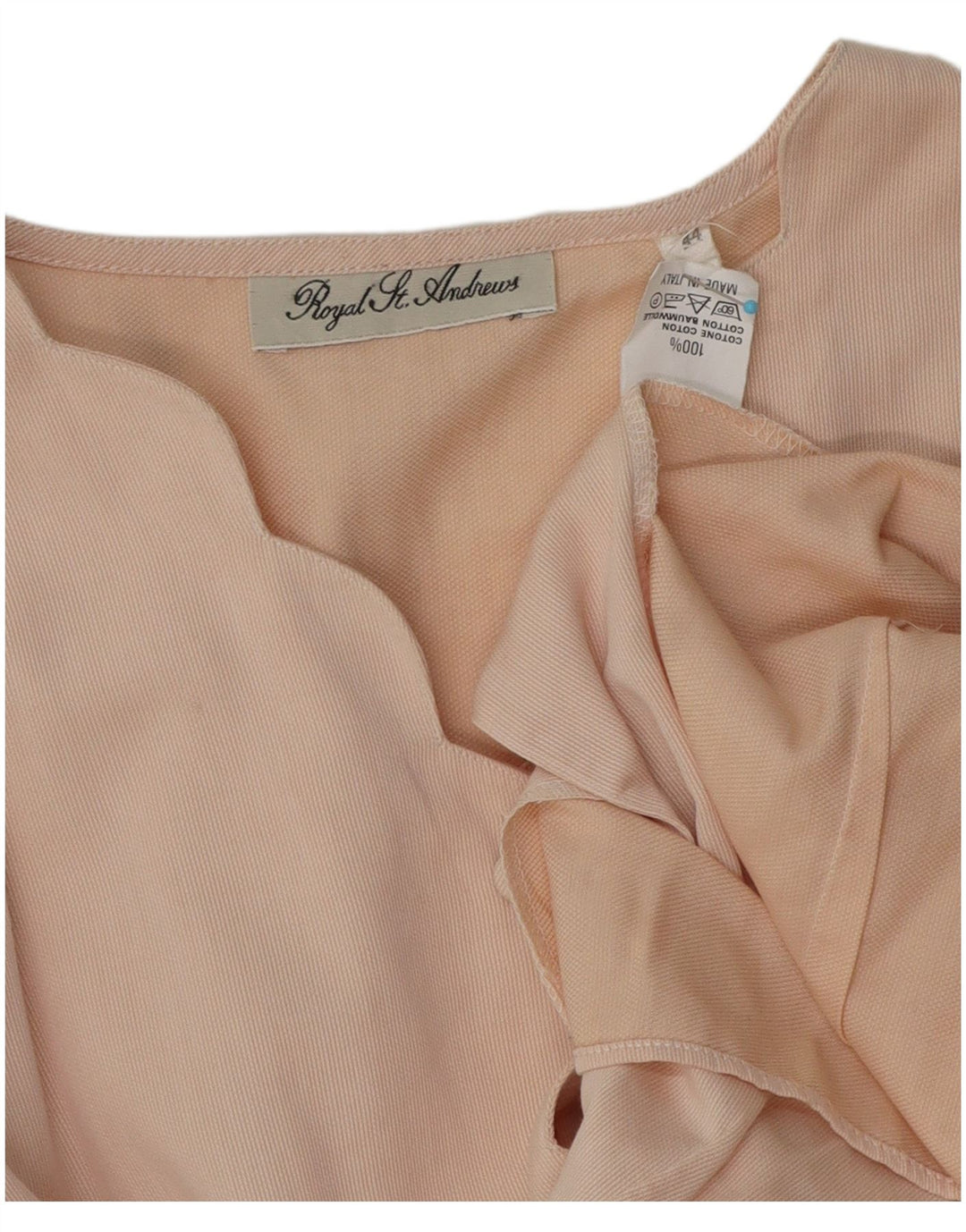 Vintage Womens Shirt Blouse IT 44 Medium Pink Cotton