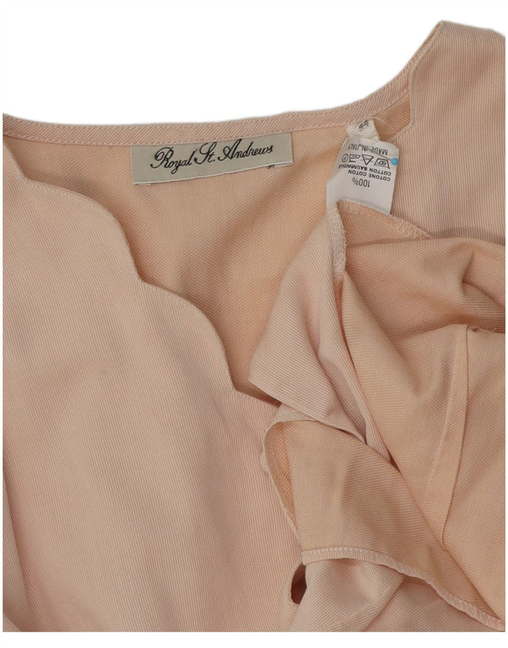 Vintage Womens Shirt Blouse IT 44 Medium Pink Cotton