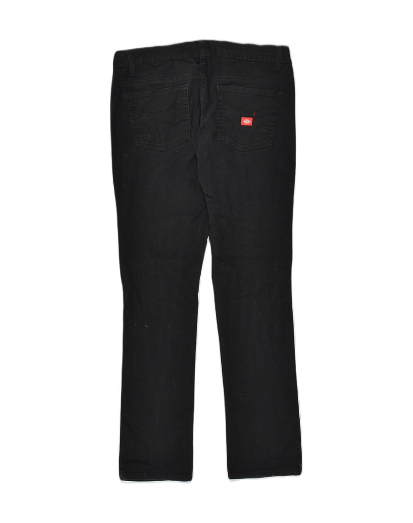 DICKIES Womens Slim Casual Trousers US 11 Large W34 L30 Black Cotton | Vintage Dickies | Thrift | Second-Hand Dickies | Used Clothing | Messina Hembry 