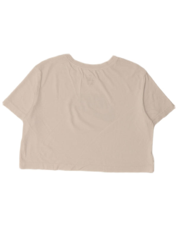 Nike Womens Crop Loose Fit Graphic T-Shirt Top UK 10 Small White