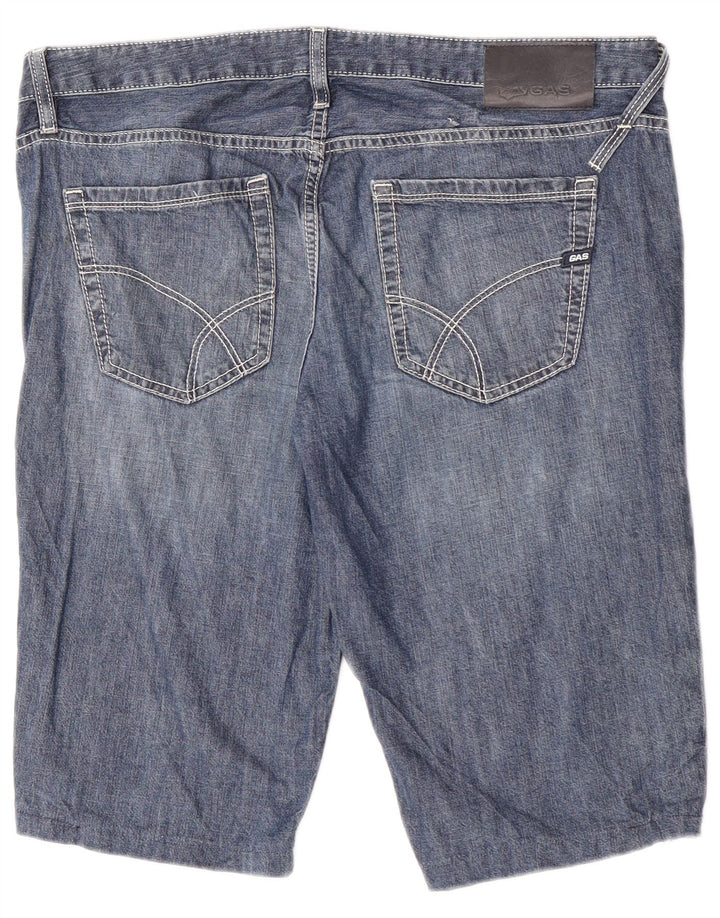Gas Mens Denim Shorts  W34 Large Blue