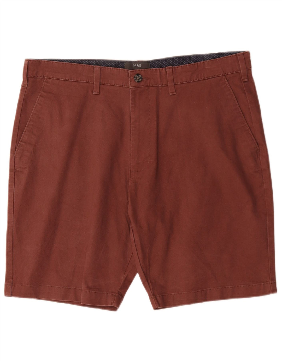 Marks & Spencer Mens Chino Shorts W36 Large Brown Cotton