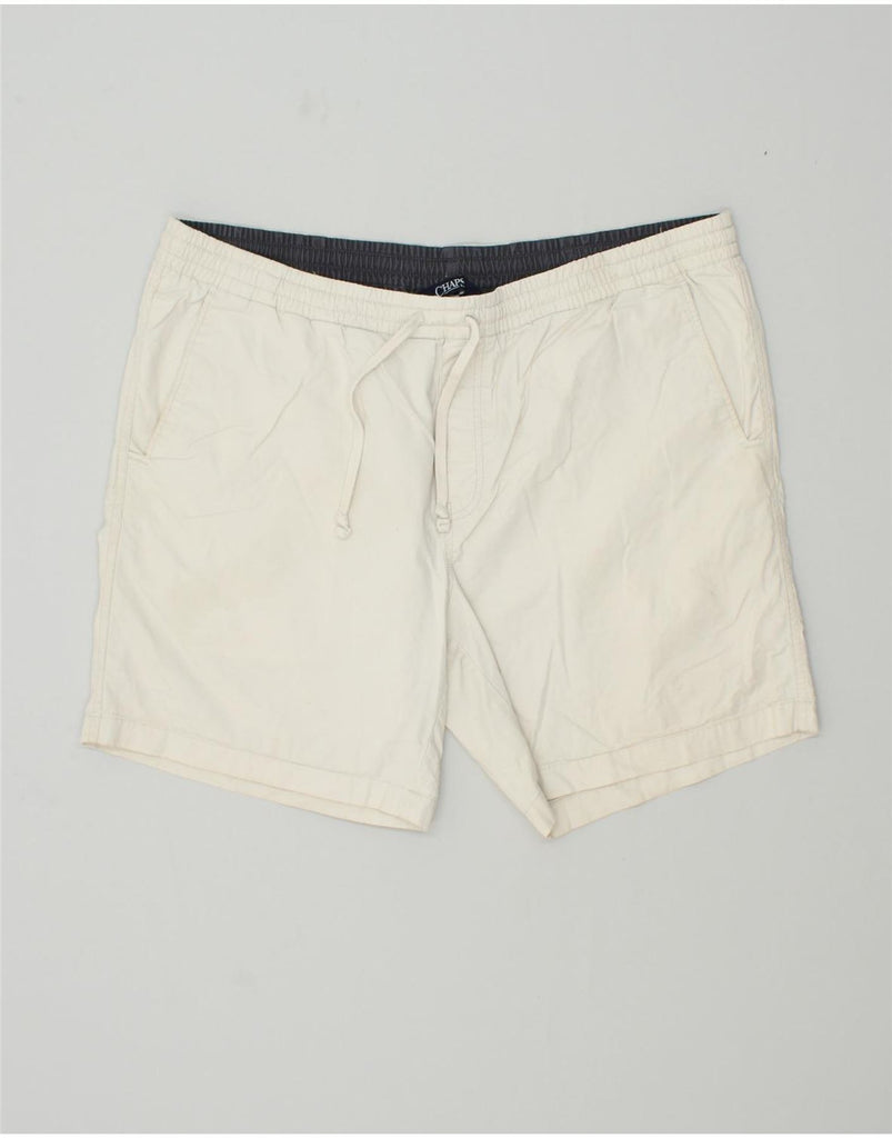 CHAPS Mens Chino Shorts XL Off White Cotton | Vintage Chaps | Thrift | Second-Hand Chaps | Used Clothing | Messina Hembry 