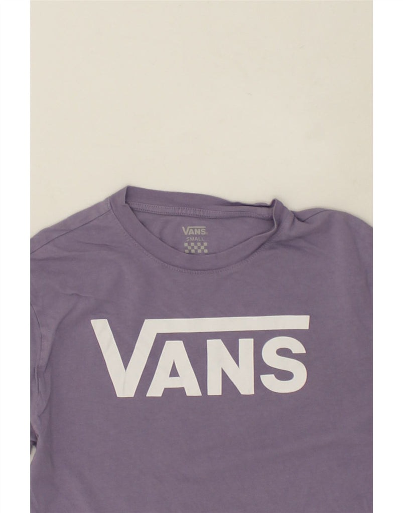 VANS Mens Graphic Top Long Sleeve Small Purple Vintage Vans and Second-Hand Vans from Messina Hembry 