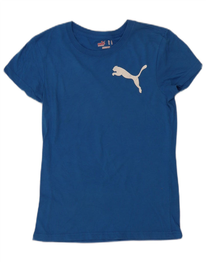 PUMA Womens Graphic T-Shirt Top UK 10 Small Blue