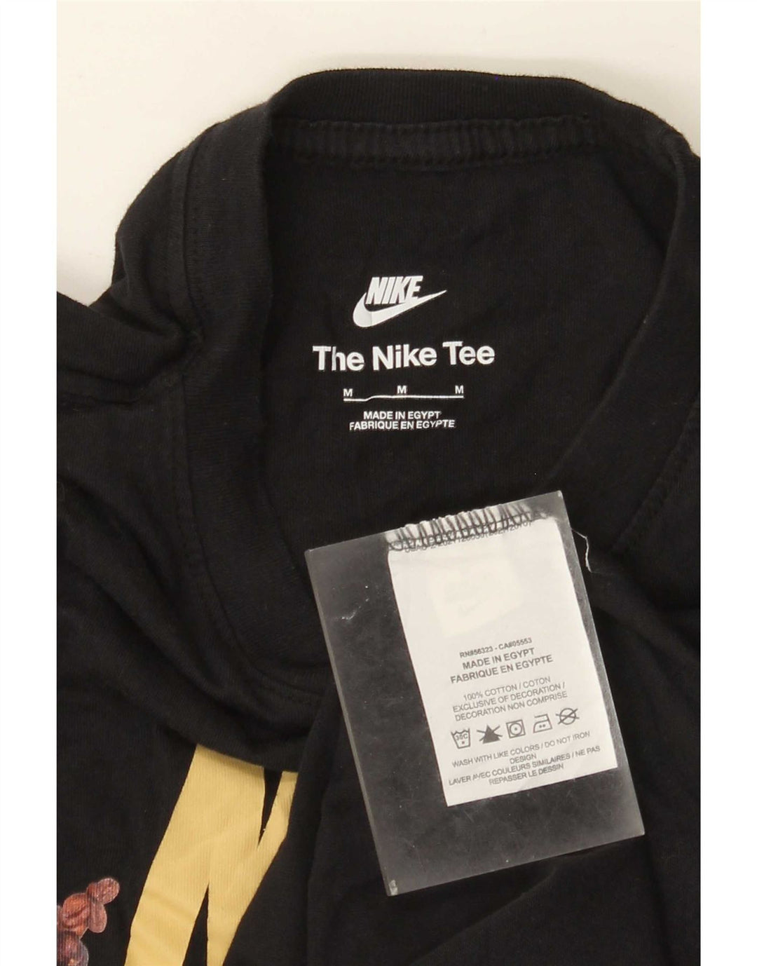 Nike Mens Graphic T-Shirt Top Medium Black Cotton
