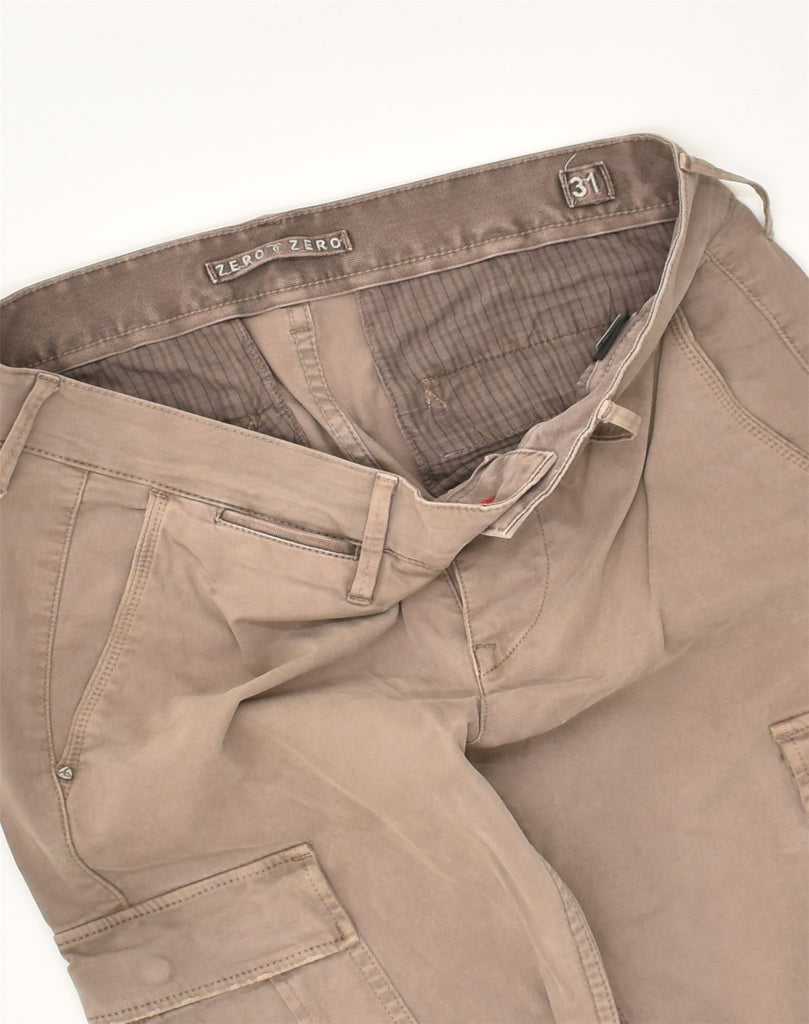 VINTAGE Mens Slim Cargo Trousers W31 L32  Brown Cotton | Vintage Vintage | Thrift | Second-Hand Vintage | Used Clothing | Messina Hembry 