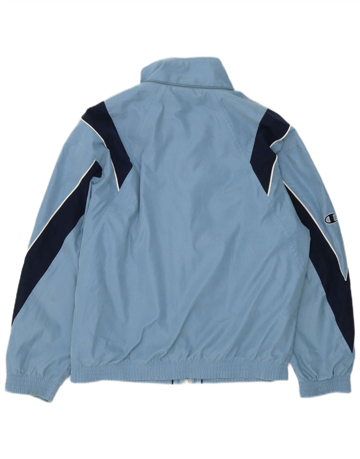Champion Mens Tracksuit Top Jacket Medium Blue Colourblock Polyester