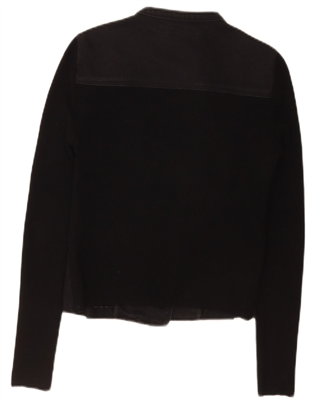 Karen Millen Womens Crop Biker Jacket US 1 2XS Black