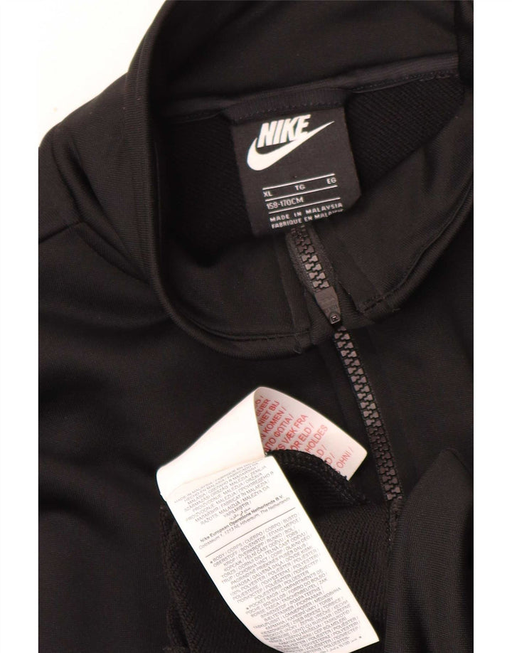 Nike Boys Tracksuit Top Jacket 13-14 Years XL Black Polyester