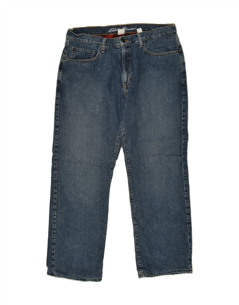 EDDIE BAUER Mens Straight Jeans W35 L30 Blue Cotton | Vintage Eddie Bauer | Thrift | Second-Hand Eddie Bauer | Used Clothing | Messina Hembry 
