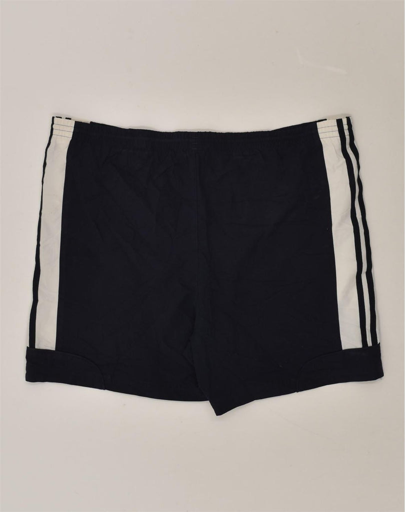 ADIDAS Mens Sport Shorts Large Navy Blue Polyester | Vintage Adidas | Thrift | Second-Hand Adidas | Used Clothing | Messina Hembry 