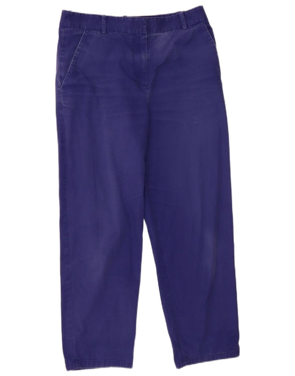 Cos Womens Straight Chino Trousers UK 16 Large W32 L26 Blue Cotton