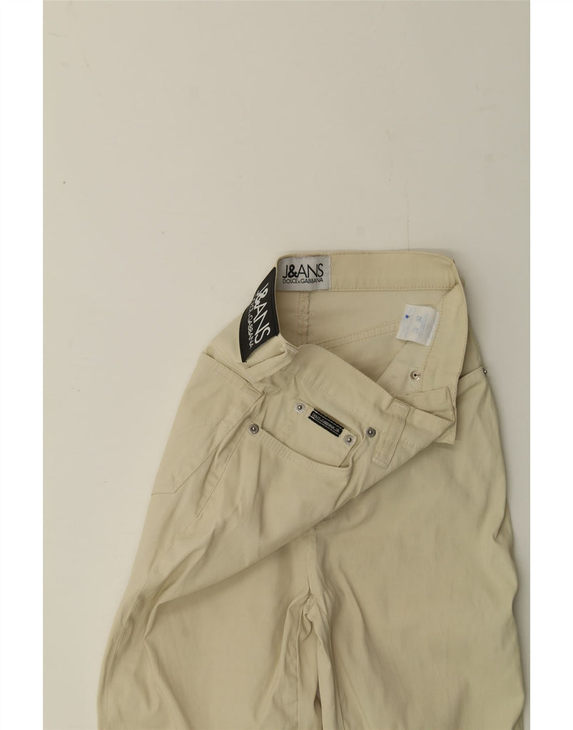 DOLCE & GABBANA Womens Skinny Casual Trousers W26 L29  Beige Nylon Vintage Dolce & Gabbana and Second-Hand Dolce & Gabbana from Messina Hembry 